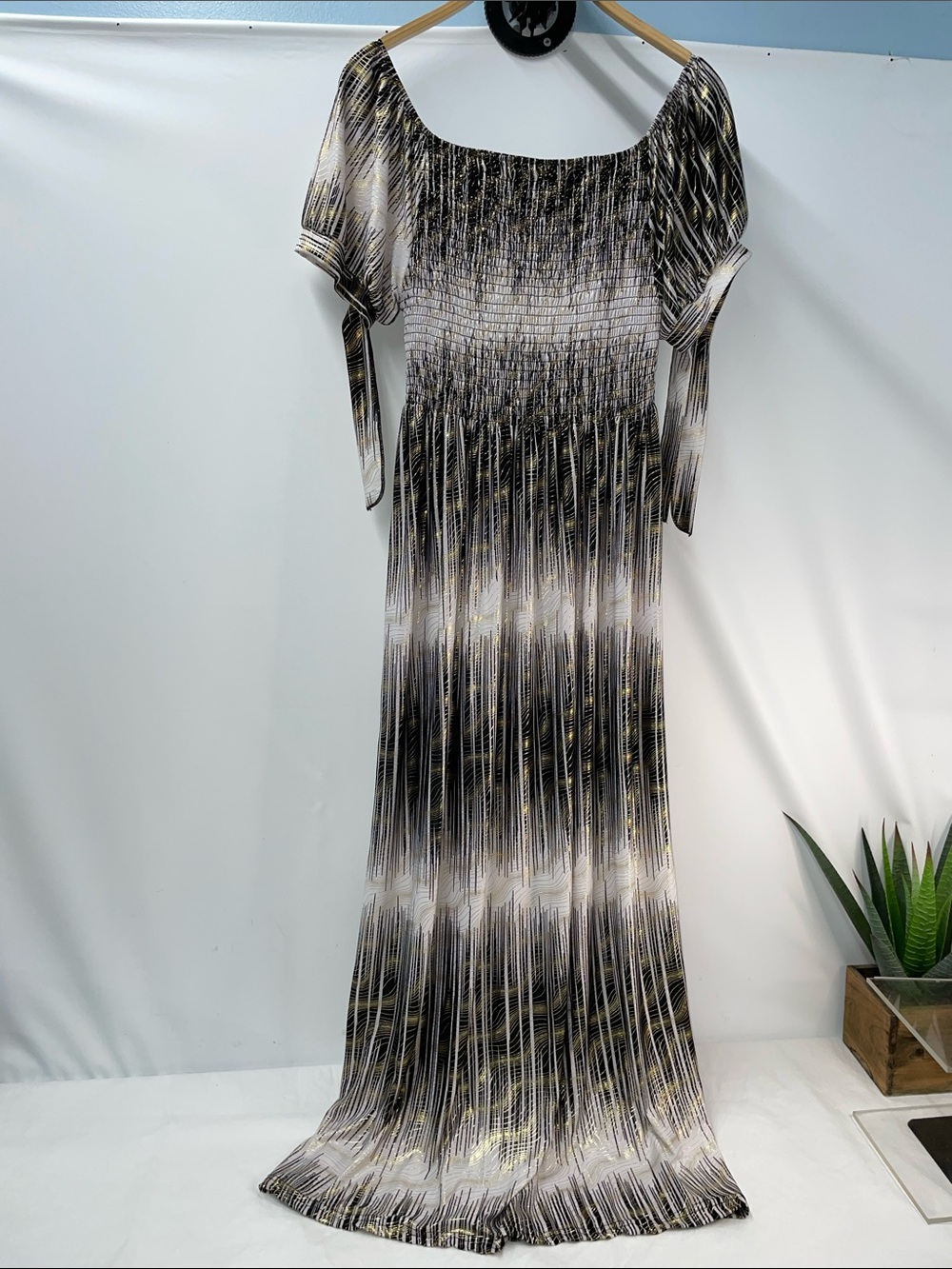 SEVEN ISLANDS OFF THE SHOULDER MAXI DRESS FTL-07-200